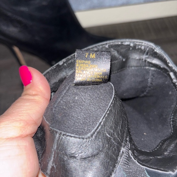 Sam Edelman Knee High Empire Boots in Black Leather with Zipper Size 7​ - Picture 12 of 16